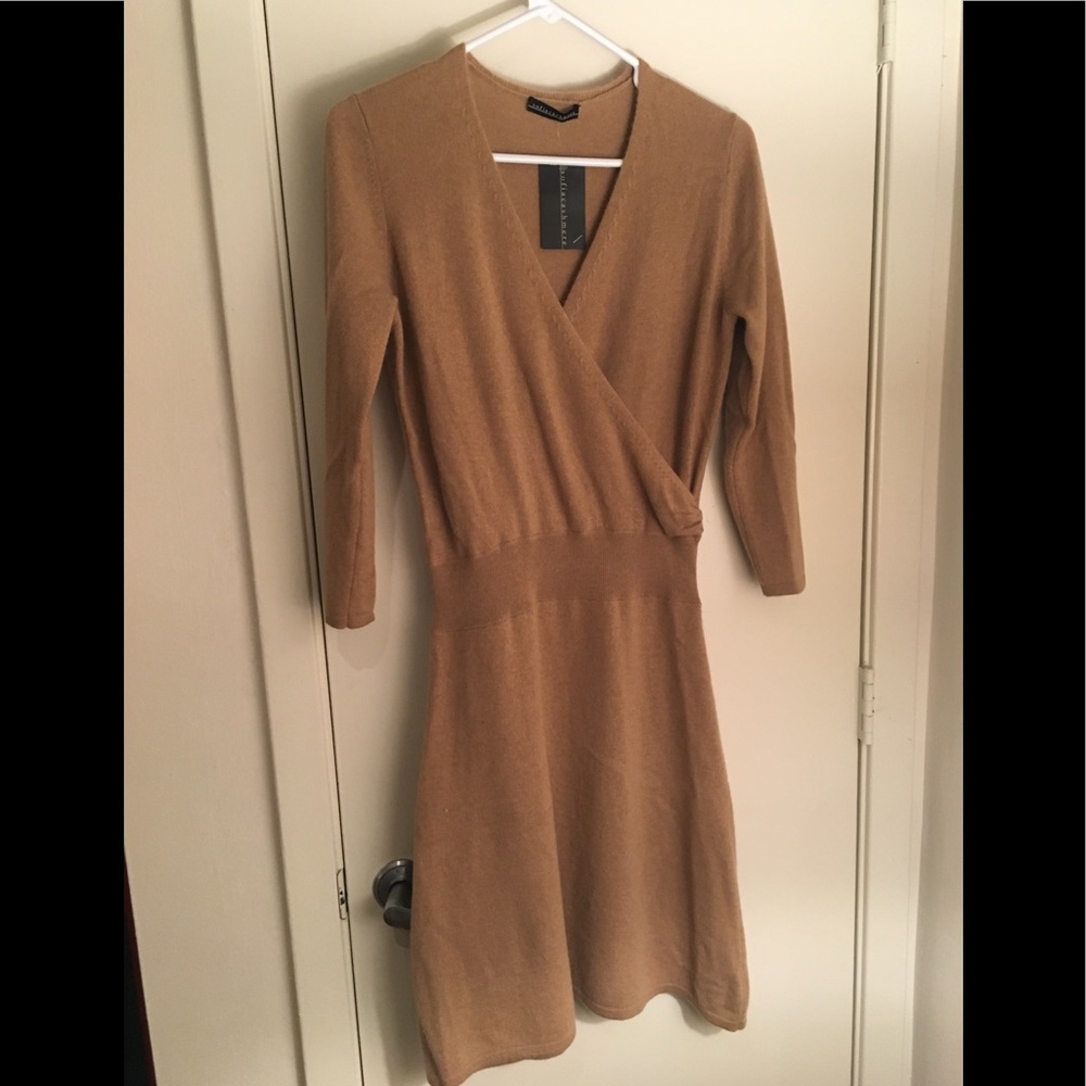 Camel brown Sophia cashmere dress - sz M